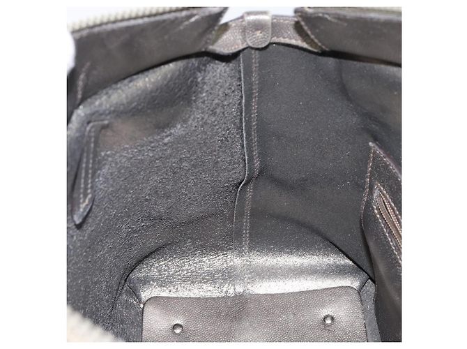 Bolsa Tote Gancini de couro bege e prata da Salvatore Ferragamo Auth hk2986 - vista 18