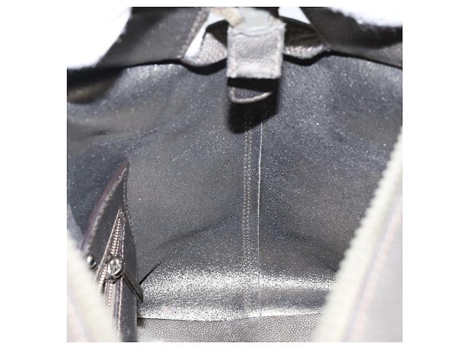 Bolsa Tote Gancini de couro bege e prata da Salvatore Ferragamo Auth hk2986 - vista 19