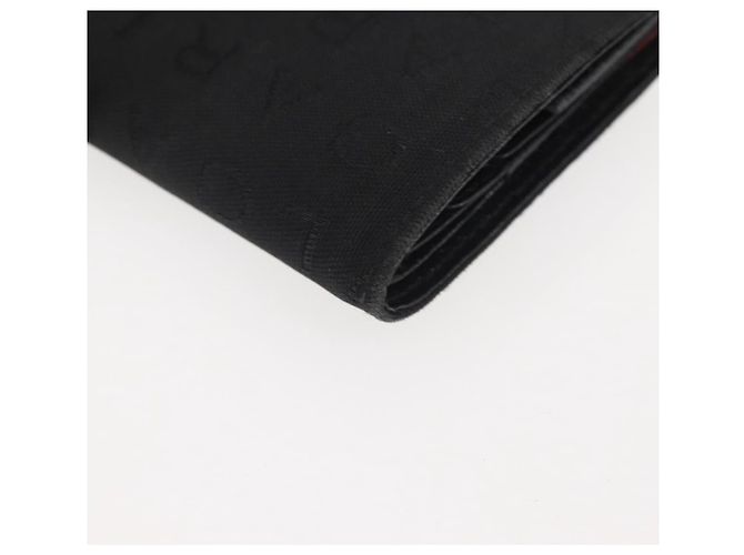 Bulgari Billetera Bifold BVLGARI Logo Mania de lona negra Auth am9073 - vista 11
