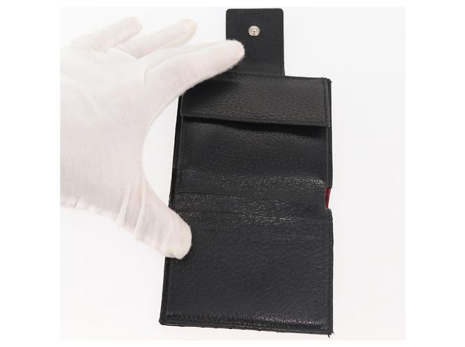 Bulgari Billetera Bifold BVLGARI Logo Mania de lona negra Auth am9073 - vista 13