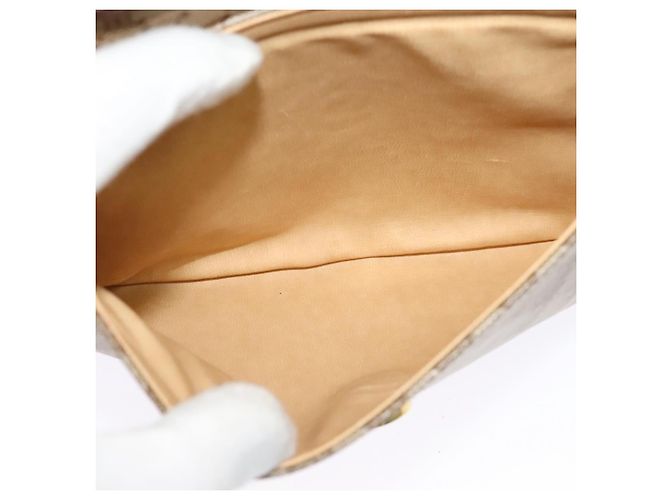 Céline Borsa a Spalla in Tela Macadam CELINE Beige Oro Auth BA4671 D'oro - vista 11