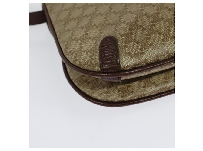 Céline Borsa a Spalla in Tela Macadam CELINE Beige Oro Auth BA4671 D'oro - vista 16
