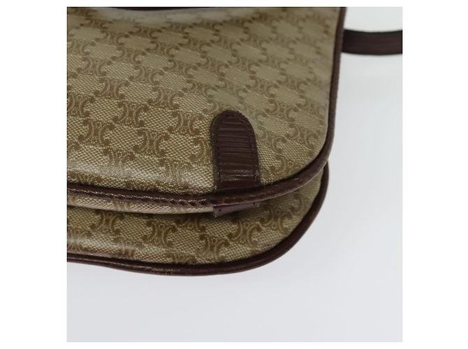 Céline Borsa a Spalla in Tela Macadam CELINE Beige Oro Auth BA4671 D'oro - vista 17
