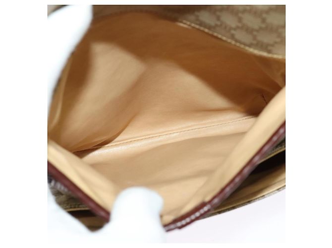 Céline Borsa a Spalla in Tela Macadam CELINE Beige Oro Auth BA4671 D'oro - vista 21