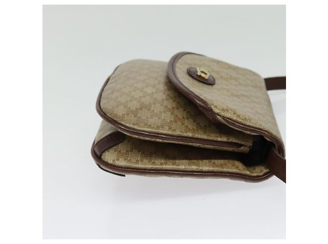 Céline Borsa a Spalla in Tela Macadam CELINE Beige Oro Auth BA4671 D'oro - vista 4