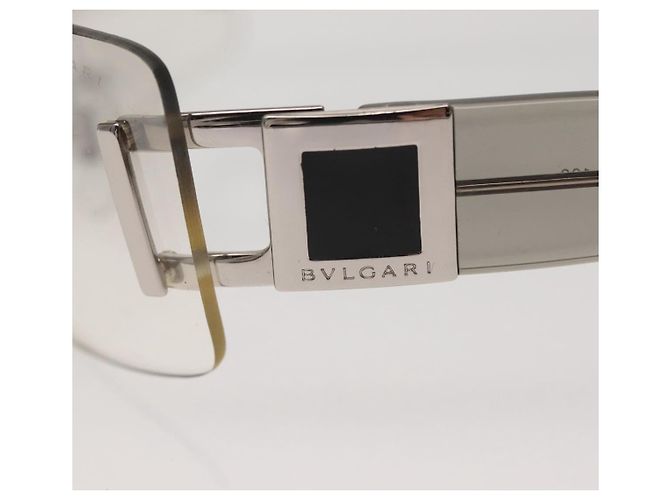 Bulgari Gafas de sol BVLGARI de plástico Plata Auth am9072 - vista 8