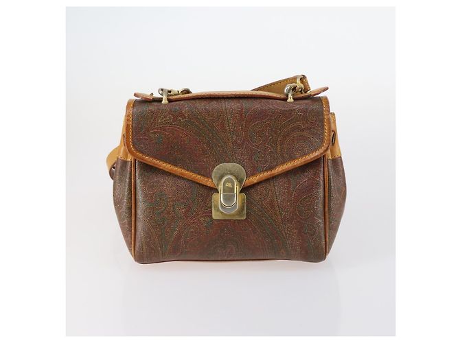 Bolsa de Ombro ETRO Paisley PVC 3Set Marrom Auth bs29135 - vista 2