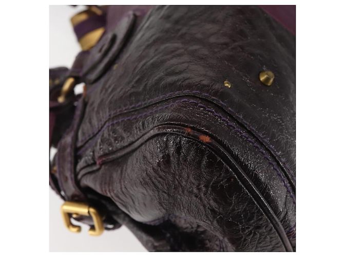 Chloé Borsa a Mano Chloe Paddington Smalto Viola Oro Argento Auth BA6267 - vista 12
