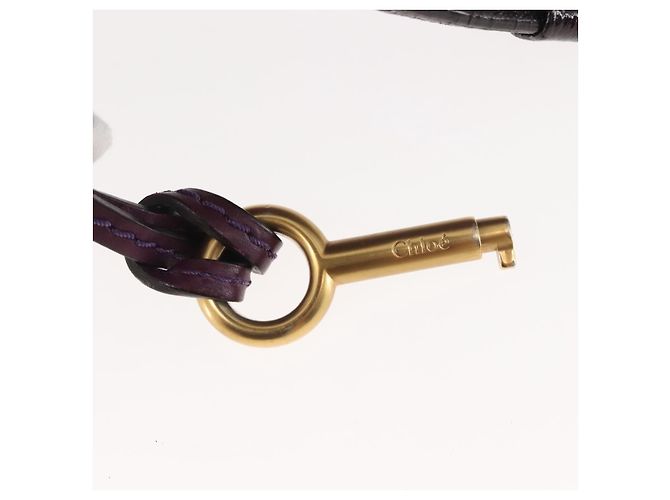 Chloé Borsa a Mano Chloe Paddington Smalto Viola Oro Argento Auth BA6267 - vista 17