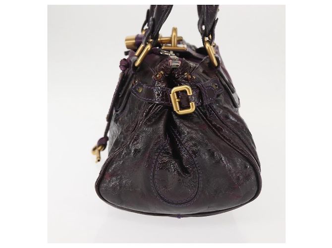 Chloé Borsa a Mano Chloe Paddington Smalto Viola Oro Argento Auth BA6267 - vista 4