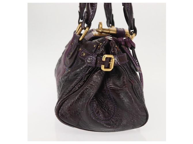 Chloé Borsa a Mano Chloe Paddington Smalto Viola Oro Argento Auth BA6267 - vista 5