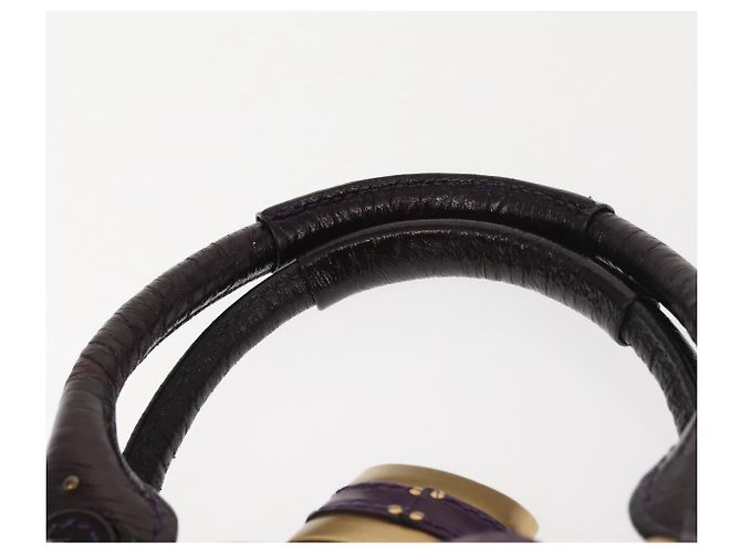 Chloé Borsa a Mano Chloe Paddington Smalto Viola Oro Argento Auth BA6267 - vista 8