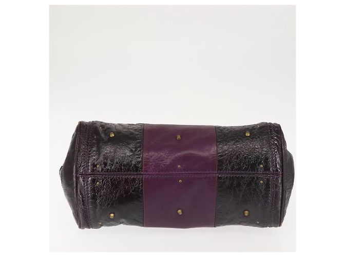 Chloé Borsa a Mano Chloe Paddington Smalto Viola Oro Argento Auth BA6267 - vista 9