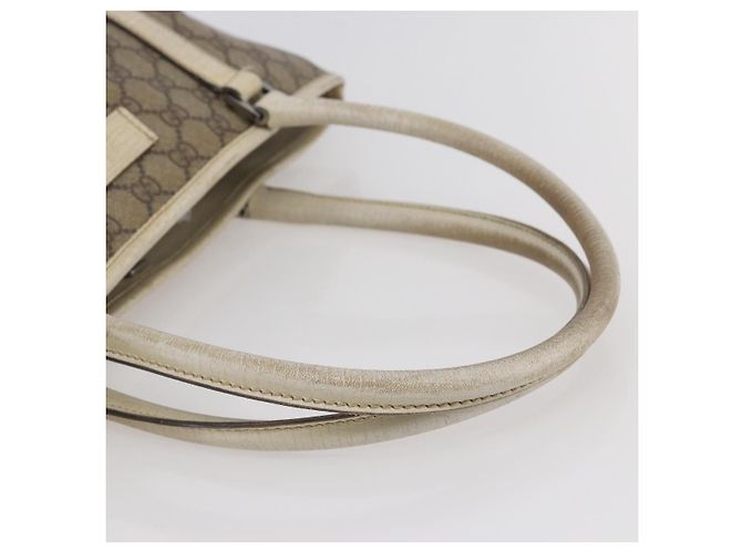 Gucci Borsa Tote GG Supreme in PVC Beige Argento 114595 Auth 142526 - vista 7