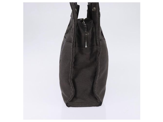 Hermès HERMES Handtasche Her LineMM aus Canvas Grau Silber Authentisch 143973 Braun - Ansicht 4