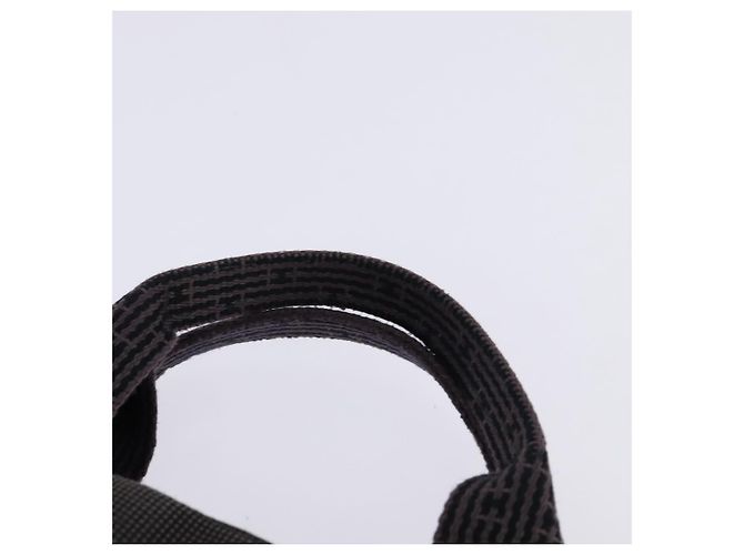 Hermès HERMES Handtasche Her LineMM aus Canvas Grau Silber Authentisch 143973 Braun - Ansicht 8