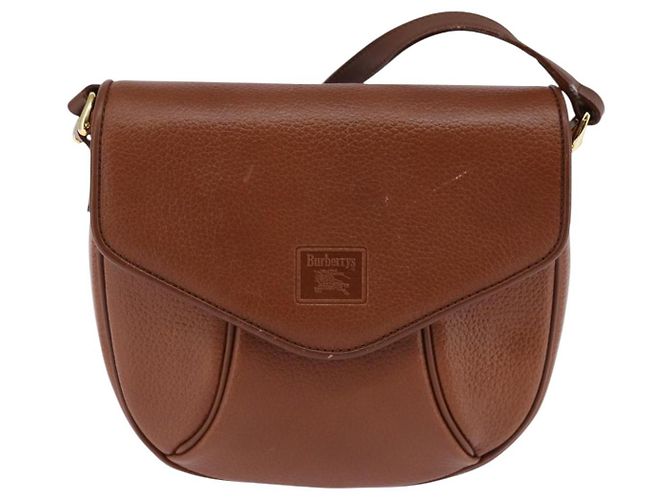 Autre Marque Borsa a Spalla Burberrys in Pelle Marrone Oro Auth bs29470 D'oro - vista 2
