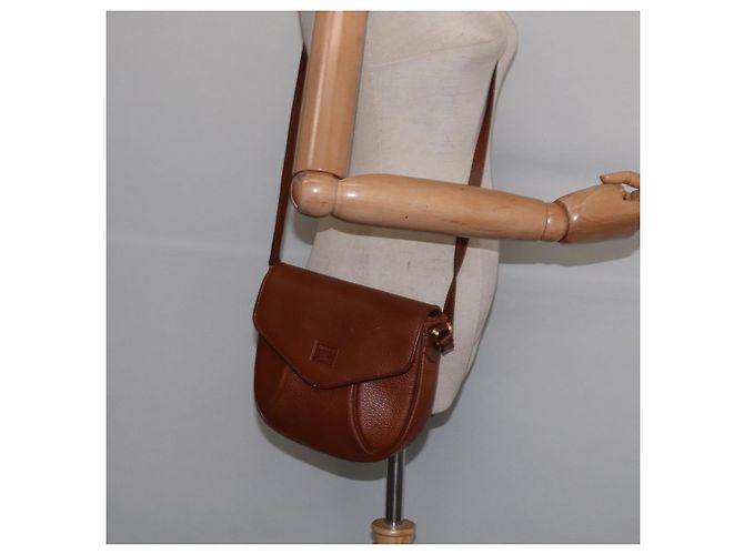 Autre Marque Borsa a Spalla Burberrys in Pelle Marrone Oro Auth bs29470 D'oro - vista 21