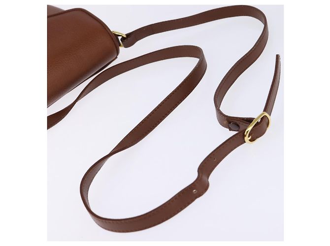 Autre Marque Borsa a Spalla Burberrys in Pelle Marrone Oro Auth bs29470 D'oro - vista 7