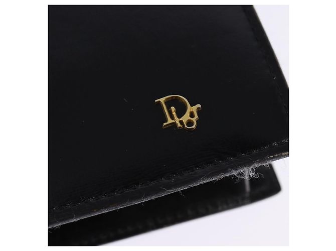 Bolso de Hombro Christian Dior de Cuero Negro Dorado Auth BA6450 - vista 14