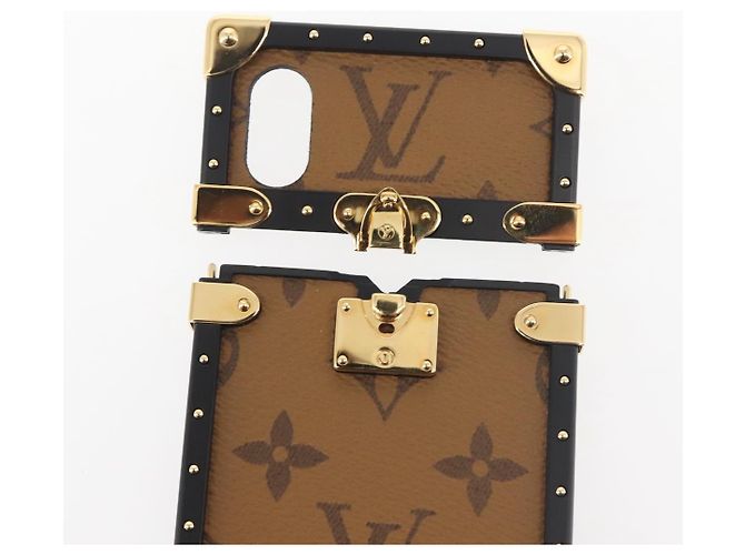 CUSTODIA PER IPHONE LOUIS VUITTON Reverse iPhoneX/iPhoneXS Eye Trunk M62619 Auth BA6432 Monogramma - vista 13