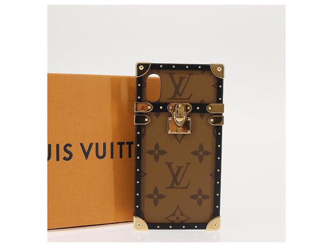 CUSTODIA PER IPHONE LOUIS VUITTON Reverse iPhoneX/iPhoneXS Eye Trunk M62619 Auth BA6432 Monogramma - vista 20