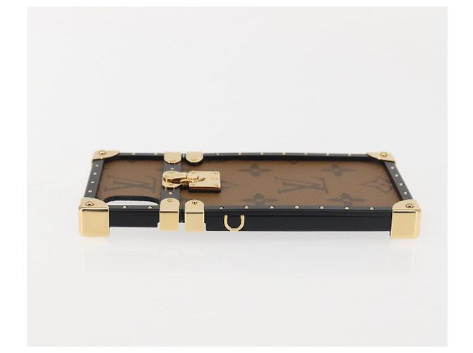 CUSTODIA PER IPHONE LOUIS VUITTON Reverse iPhoneX/iPhoneXS Eye Trunk M62619 Auth BA6432 Monogramma - vista 5