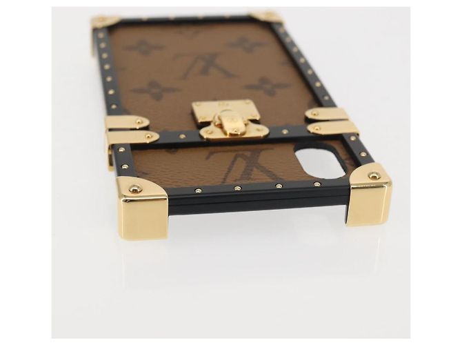 CUSTODIA PER IPHONE LOUIS VUITTON Reverse iPhoneX/iPhoneXS Eye Trunk M62619 Auth BA6432 Monogramma - vista 6