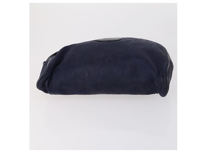 Céline Borsa CELINE Macadam C Macadam in tela PVC e pelle 5 Set Marrone Blu Navy Autentica bs29369 - vista 10
