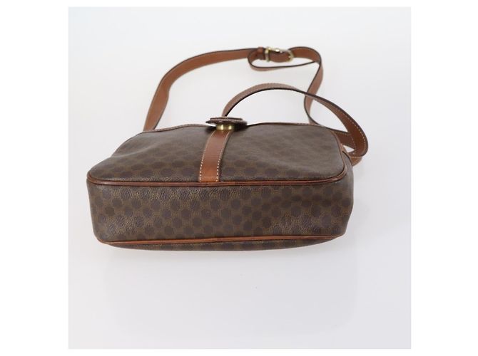 Céline Borsa CELINE Macadam C Macadam in tela PVC e pelle 5 Set Marrone Blu Navy Autentica bs29369 - vista 27