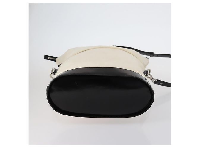 Céline Borsa CELINE Macadam C Macadam in tela PVC e pelle 5 Set Marrone Blu Navy Autentica bs29369 - vista 5
