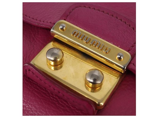 Bolso Miu Miu Matelassé de cuero 2 en 1 rosa dorado Auth am9052 - vista 17