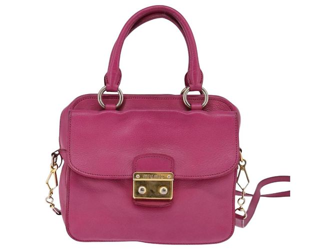 Bolso Miu Miu Matelassé de cuero 2 en 1 rosa dorado Auth am9052 - vista 2