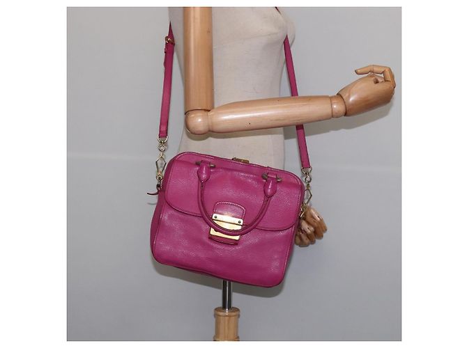 Bolso Miu Miu Matelassé de cuero 2 en 1 rosa dorado Auth am9052 - vista 25