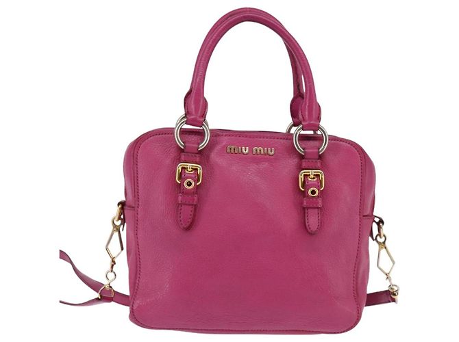 Bolso Miu Miu Matelassé de cuero 2 en 1 rosa dorado Auth am9052 - vista 3