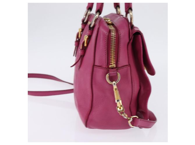 Bolso Miu Miu Matelassé de cuero 2 en 1 rosa dorado Auth am9052 - vista 4
