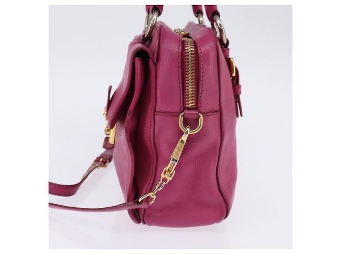 Bolso Miu Miu Matelassé de cuero 2 en 1 rosa dorado Auth am9052 - vista 5