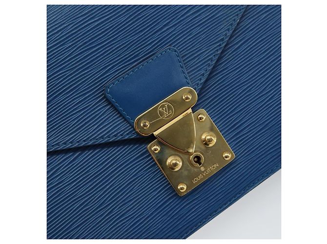 LOUIS VUITTON Borsa a Mano Epi Concorde Blu M52135 LV Auth 143145 - vista 14