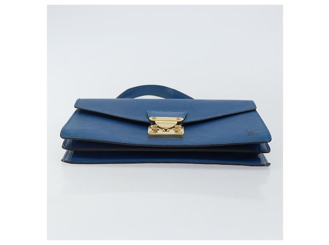 LOUIS VUITTON Borsa a Mano Epi Concorde Blu M52135 LV Auth 143145 - vista 9
