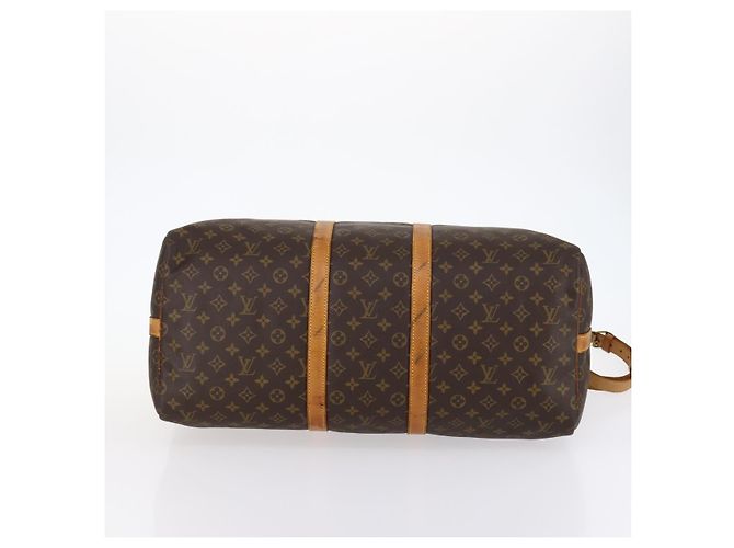 LOUIS VUITTON Borsa Boston Monogram Keepall Bandouliere 55 M41414 LV Auth BA6044 Monogramma - vista 11