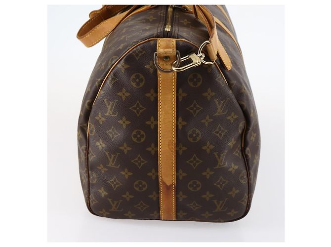 LOUIS VUITTON Borsa Boston Monogram Keepall Bandouliere 55 M41414 LV Auth BA6044 Monogramma - vista 4
