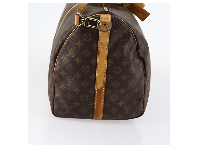 LOUIS VUITTON Borsa Boston Monogram Keepall Bandouliere 55 M41414 LV Auth BA6044 Monogramma - vista 5