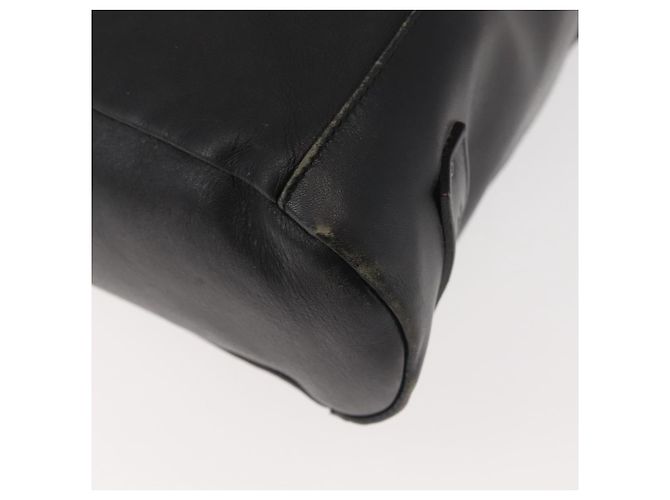 Gucci Borsa a Spalla in Pelle Nera Argento Auth 143208 Nero - vista 11