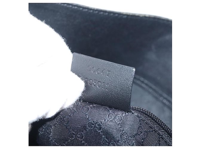 Gucci Borsa a Spalla in Pelle Nera Argento Auth 143208 Nero - vista 21