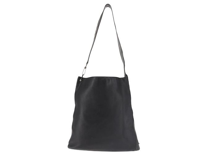 Gucci Borsa a Spalla in Pelle Nera Argento Auth 143208 Nero - vista 3