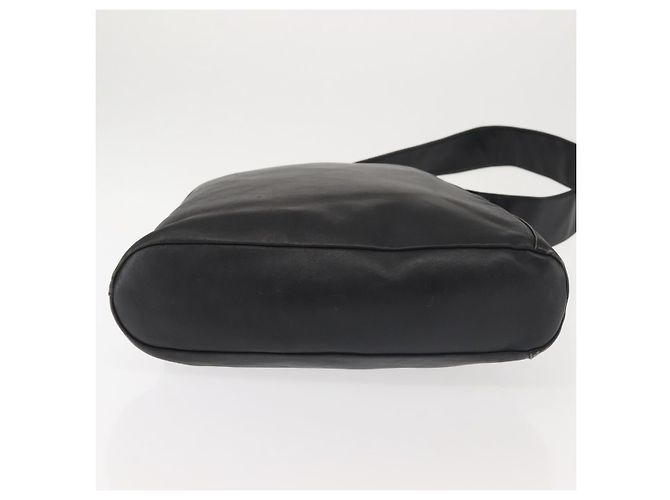 Gucci Borsa a Spalla in Pelle Nera Argento Auth 143208 Nero - vista 9