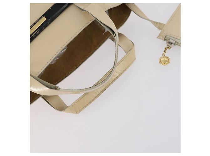 Gucci Borsa a spalla GG Supreme in PVC pelle 3Set Beige Nero Auth BA5854 - vista 12