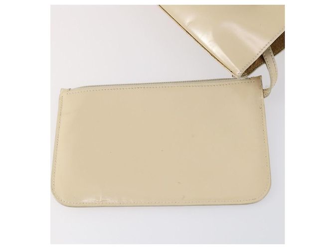 Gucci Borsa a spalla GG Supreme in PVC pelle 3Set Beige Nero Auth BA5854 - vista 15