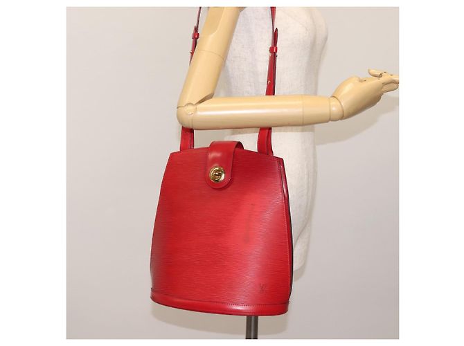 LOUIS VUITTON Epi Cluny Shoulder Bag Red M52257 LV Auth 142909 - view 21