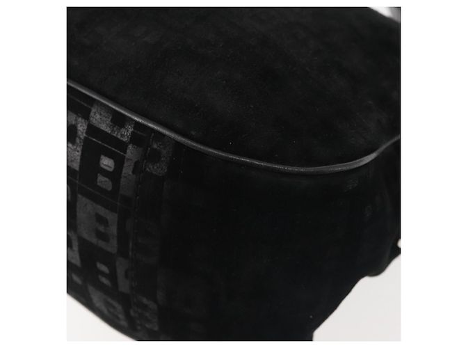 BALLY Borsa a Spalla in Pelle Scamosciata Nera Argento Auth BA6459 Nero - vista 11